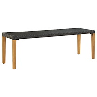 vidaXL Trädgårdsbänk 80 cm konstrotting svart