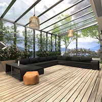 vidaXL Loungegrupp för trädgården m. dynor 11 delar konstrotting svart