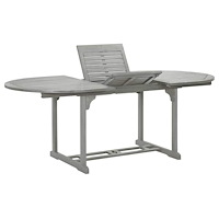 vidaXL Trädgårdsbord grå 200x100x75 cm massivt akaciaträ