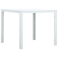 vidaXL Soffbord vit 78x78x74 cm HDPE träutseende