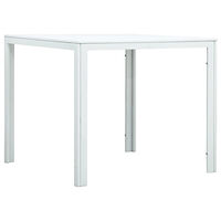 vidaXL Soffbord vit 78x78x74 cm HDPE träutseende