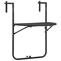 vidaXL Balkongbord brun 60x64x83,5 cm plast konstrotting