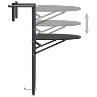 vidaXL Balkongbord brun 60x64x83,5 cm plast konstrotting