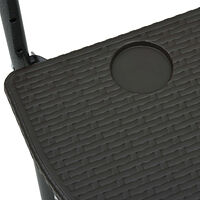 vidaXL Balkongbord brun 60x64x83,5 cm plast konstrotting