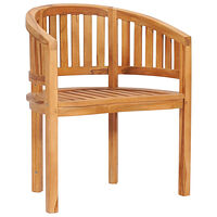 vidaXL Bananstol massiv teak