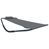 vidaXL Trädgårdssäng grå 200x90 cm stål