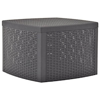vidaXL Sidobord mocka 54x54x36,5 cm plast