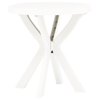 vidaXL Cafébord vit Ø70 cm plast