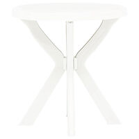 vidaXL Cafébord vit Ø70 cm plast