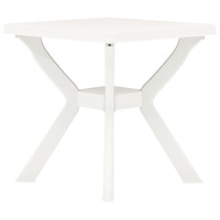 vidaXL Cafébord vit 70x70x72 cm plast