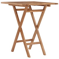 vidaXL Hopfällbart trädgårdsbord 60x60x75 cm massivt teakträ
