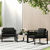 vidaXL Fåtölj med dynor aluminium antracit