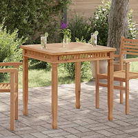 vidaXL Matbord 80x80x80 cm massiv teak