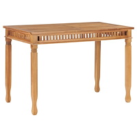 vidaXL Trädgårdsbord 110x65x80 cm massiv teak