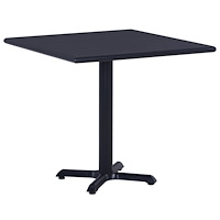 vidaXL Trädgårdsbord svart 80x80x75 cm