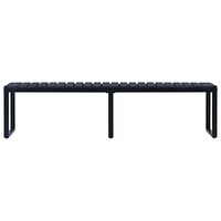 vidaXL Trädgårdsbänk 180 cm PS-skiva svart