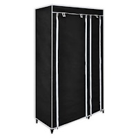 vidaXL Garderob hopfällbar 110 x 45 x 175 cm svart