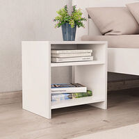 vidaXL Sängbord vit 40x30x40 cm konstruerat trä