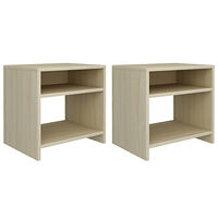 vidaXL Sängbord 2 st sonoma-ek 40x30x40 cm konstruerat trä