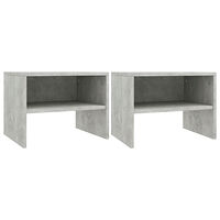 vidaXL Sängbord 2 st betonggrå 40x30x30 cm konstruerat trä