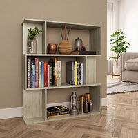 vidaXL Bokhylla/Rumsavdelare sonoma-ek 80x24x96 cm konstruerat trä