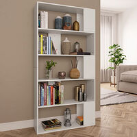 vidaXL Bokhylla/Rumsavdelare vit 80x24x159 cm konstruerat trä