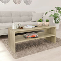 vidaXL Soffbord sonoma-ek 100x40x40 cm konstruerat trä