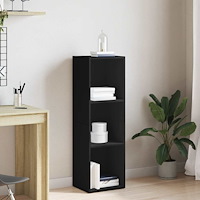 vidaXL Bokhylla/tv-bänk svart 36x30x114 cm konstruerat trä