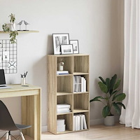 vidaXL Bokhylla/skänk sonoma-ek 66x30x130 cm konstruerat trä