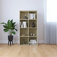 vidaXL Bokhylla/skänk sonoma-ek 66x30x130 cm konstruerat trä