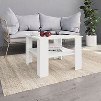 vidaXL Soffbord vit 60x60x42 cm konstruerat trä