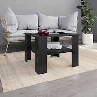 vidaXL Soffbord svart 60x60x42 cm konstruerat trä