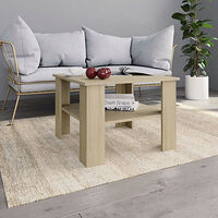 vidaXL Soffbord sonoma-ek 60x60x42 cm konstruerat trä
