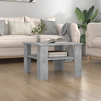 vidaXL Soffbord betonggrå 60x60x42 cm konstruerat trä