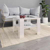 vidaXL Soffbord vit högglans 60x60x42 cm konstruerat trä