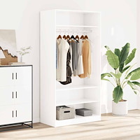 vidaXL Garderob högglans vit 100x50x200 cm konstruerat trä