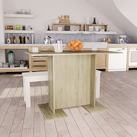 vidaXL Matbord sonoma-ek 110x60x75 cm konstruerat trä