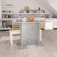 vidaXL Matbord betonggrå 110x60x75 cm konstruerat trä