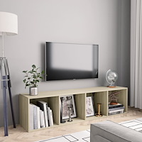 vidaXL Bokhylla/TV-bänk sonoma-ek 143x30x36 cm
