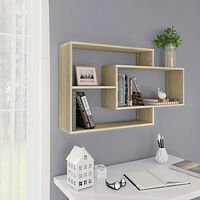 vidaXL Vägghyllor sonoma-ek 104x20x58,5 cm konstruerat trä