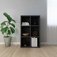 vidaXL Bokhylla/skänk svart 66x30x98 cm konstruerat trä