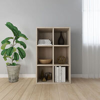 vidaXL Bokhylla/skänk sonoma-ek 66x30x98 cm konstruerat trä
