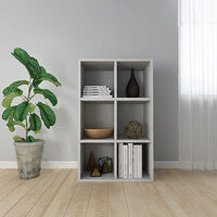 vidaXL Bokhylla/skänk betonggrå 66x30x98 cm konstruerat trä