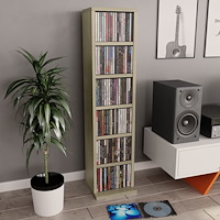 vidaXL CD-hylla sonoma-ek 21x20x88 cm konstruerat trä