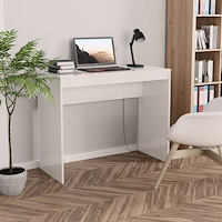 vidaXL Skrivbord vit högglans 90x40x72 cm konstruerat trä