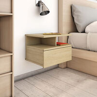 vidaXL Svävande sängbord 2 st sonoma-ek 40x31x27 cm konstruerat trä
