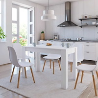 vidaXL Matbord vit 120x60x76 cm konstruerat trä