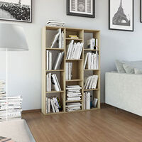 vidaXL Rumsavdelare/bokhylla sonoma-ek 100x24x140 cm konstruerat trä