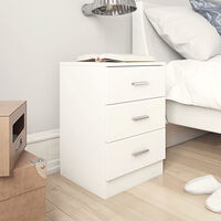 vidaXL Sängbord vit 38x35x56 cm konstruerat trä