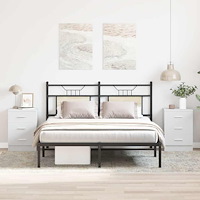 vidaXL Sängbord 2 st vit 38x35x56 cm konstruerat trä